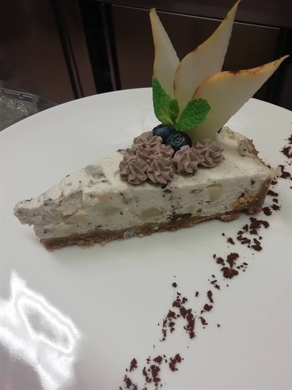 Cheesecake di pere e cioccolato